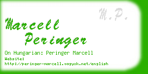 marcell peringer business card